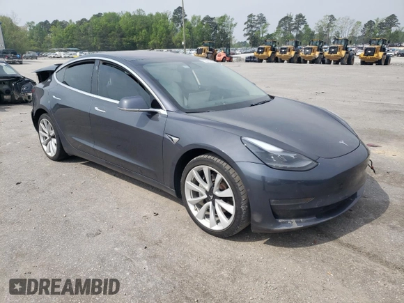 2018 Tesla Model 3 Long Range Battery with VIN 5YJ3E1EBXJF100415, listed as a Copart auction lot 53295825 with Not Provided miles and Salvage Title. Bid and sale history available at DreamBid. Image 4.
