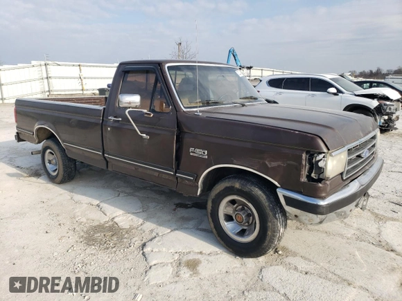 1991 Ford F-150 with VIN 1FTEF15N9MLA28124, listed as a Copart auction lot 83220464 with 49,411 mi miles and Salvage Title. Bid and sale history available at carsss.com. Image 4.