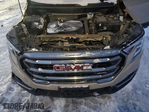 2022 GMC Terrain AT4 with VIN 3GKALYEV1NL309263, listed as a Copart auction lot 46481495 with 36,597 mi miles and Salvage Title. Bid and sale history available at DreamBid. Image 12.