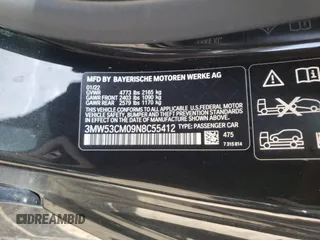 2022 BMW 2 Series M240i xDrive with VIN 3MW53CM09N8C55412, listed as a Copart auction lot 48049393 with 0 mi miles. Bid and sale history available at carsss.com. Image 12.