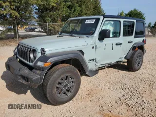 2024 Jeep Wrangler Sport с VIN 1C4PJXKN1RW323707, выставлен на аукционе Copart как лот 72608524 с пробегом 1 613 миль миль и Списание • Salvage title. История ставок и продаж доступна на DreamBid. Изображение 1.