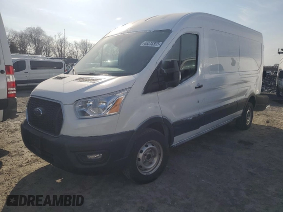 2022 Ford Transit Cargo with VIN 1FTBR1C82NKA17027, listed as a Copart auction lot 45346305 with 45,358 mi miles and Salvage Title. Bid and sale history available at DreamBid. Image 1.
