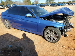2014 BMW 3 Series 335i with VIN WBA3A9C51EF477933, listed as a Copart auction lot 80443554 with 53,927 mi miles and Salvage Title. Bid and sale history available at carsss.com. Image 4.