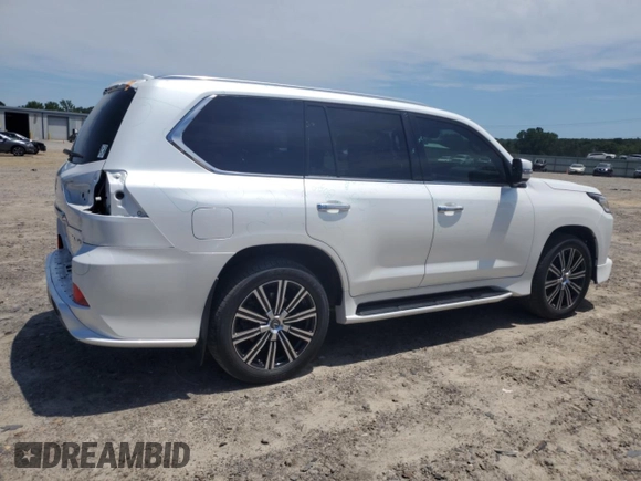 2020 Lexus LX 570 with VIN JTJDY7AX3L4320650, listed as a Copart auction lot 57576655 with 82,762 mi miles and Salvage title. Bid and sale history available at DreamBid. Image 3.