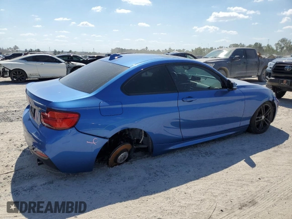 2019 BMW 2 Series M240i with VIN WBA2J5C55KVB28203, listed as a Copart auction lot 72290654 with 31,351 mi miles and Salvage Title. Bid and sale history available at DreamBid. Image 3.