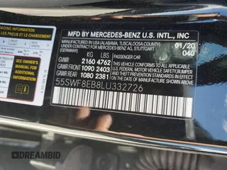 2020 Mercedes-Benz C 300 с VIN 55SWF8EB8LU332726, выставлен на аукционе Copart как лот 56906945 с пробегом 28 267 миль миль и Списание • Salvage title. История ставок и продаж доступна на DreamBid. Изображение 12.