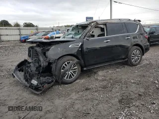 2021 Nissan Armada SV with VIN JN8AY2AC8M9147349, listed as a Copart auction lot 79574234 with 59,794 mi miles and Salvage Title. Bid and sale history available at carsss.com. Image 1.