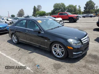 2012 Mercedes-Benz C 250 Sport with VIN WDDGF4HB7CA601162, listed as a Copart auction lot 60329225 with 122,189 mi miles and Salvage title. Bid and sale history available at DreamBid. Image 4.