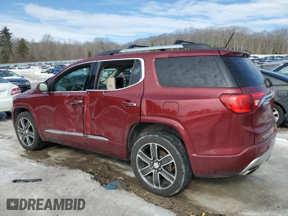 2018 GMC Acadia Denali with VIN 1GKKNXLS5JZ142670, listed as a Copart auction lot 45827935 with 87,660 mi miles and Salvage title. Bid and sale history available at DreamBid. Image 2.