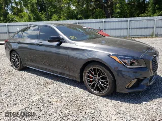 2018 Genesis G80 3.3T Sport with VIN KMHGN4JB0JU223068, listed as a Copart auction lot 51973174 with 74,908 mi miles. Bid and sale history available at carsss.com. Image 4.