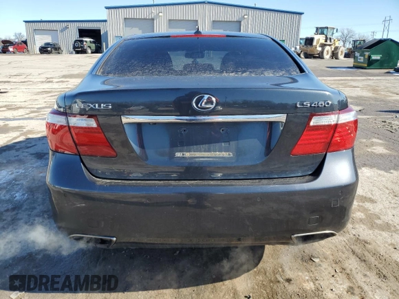 2007 Lexus LS 460 with VIN JTHBL46F475000890, listed as a Copart auction lot 41692525 with 200,605 mi miles and Salvage Title. Bid and sale history available at carsss.com. Image 6.