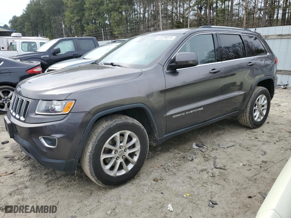 2015 Jeep Grand Cherokee Laredo with VIN 1C4RJFAG4FC627438, listed as a Copart auction lot 44078074 with 123,681 mi miles and Salvage Title. Bid and sale history available at carsss.com. Image 1.
