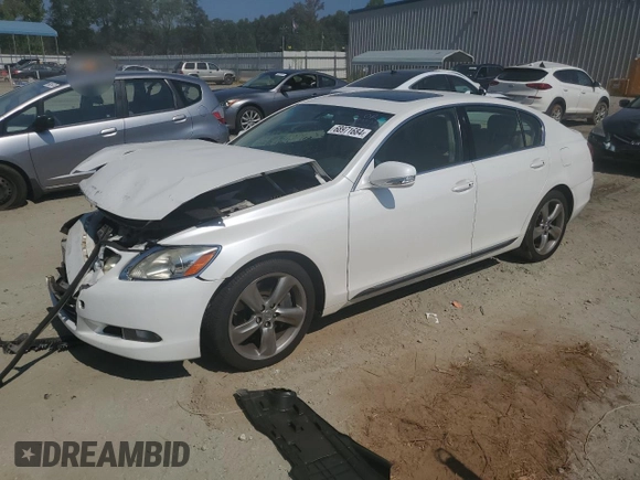 2008 Lexus GS 350 with VIN JTHBE96S580037725, listed as a Copart auction lot 68971684 with 87,385 mi miles and Salvage Title. Bid and sale history available at carsss.com. Image 1.