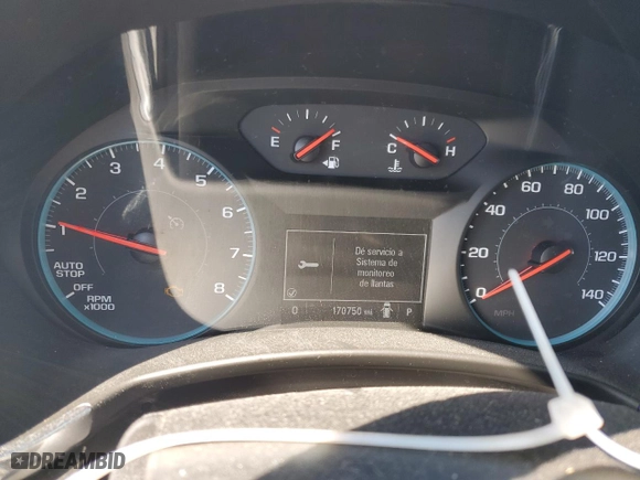 2018 Chevrolet Equinox LT with VIN 2GNAXJEV0J6286734, listed as a Copart auction lot 45278985 with 170,750 mi miles and Salvage Title. Bid and sale history available at carsss.com. Image 9.
