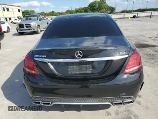 2017 Mercedes-Benz C 63 S AMG with VIN 55SWF8HB1HU183241, listed as a Copart auction lot 65524854 with 80,709 mi miles and Salvage title. Bid and sale history available at DreamBid. Image 6.