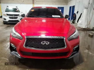 2020 Infiniti Q50 Red Sport 400 with VIN JN1FV7AR7LM660179, listed as a Copart auction lot 89016435 with 33,500 mi miles and Salvage Title. Bid and sale history available at carsss.com. Image 5.