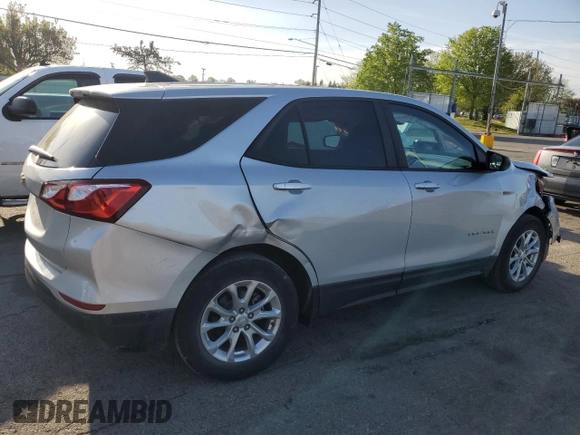 2021 Chevrolet Equinox LS z VIN 2GNAXHEV1M6160976, wystawiony jako Copart lot #54118495 z przebiegiem 58 473 mil mil oraz Szkoda całkowita • Salvage title. Historia ofert i sprzedaży dostępna na DreamBid. Obrazek 3.