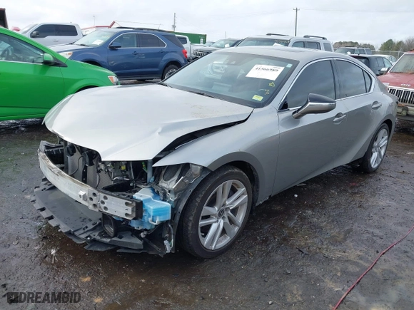 2021 Lexus IS with VIN JTHC81F25M5044457, listed as a IAAI auction lot 41566989 with 22,033 mi miles. Bid and sale history available at carsss.com. Image 18.