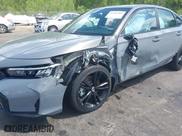 2025 Honda Civic Si with VIN 2HGFE1E55SH474645, listed as a IAAI auction lot 41941985 with 1,117 mi miles and . Bid and sale history available at DreamBid. Image 6.
