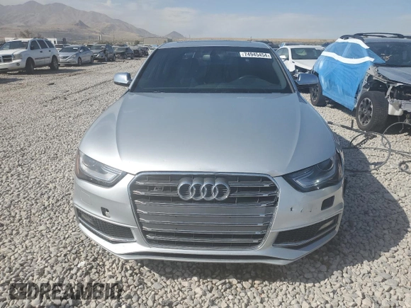 2013 Audi S4 Premium Plus with VIN WAUBGAFL4DA087684, listed as a Copart auction lot 74945454 with 120,491 mi miles and Salvage Title. Bid and sale history available at carsss.com. Image 5.