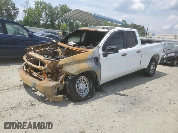 2020 Chevrolet Silverado 1500 Work Truck with VIN 1GCRYAEF0LZ267397, listed as a Copart auction lot 88936745 with 0 mi miles and Salvage Title. Bid and sale history available at carsss.com. Image 1.