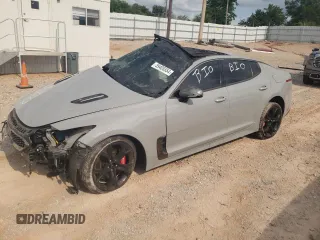 2021 Kia Stinger GT1 with VIN KNAE45LC6M6092955, listed as a Copart auction lot 59405554 with Not Provided miles and Salvage Title. Bid and sale history available at carsss.com. Image 1.