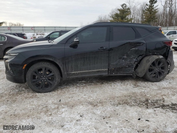 2022 Chevrolet Blazer RS with VIN 3GNKBKRSXNS198449, listed as a Copart auction lot 42915635 with 13,878 mi miles and Salvage Title. Bid and sale history available at carsss.com. Image 1.