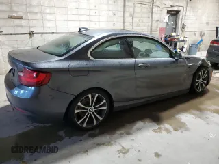 2015 BMW 2 Series 228i xDrive with VIN WBA1F7C57FVX95561, listed as a Copart auction lot 82204114 with 45,654 mi miles and Salvage Title. Bid and sale history available at carsss.com. Image 3.