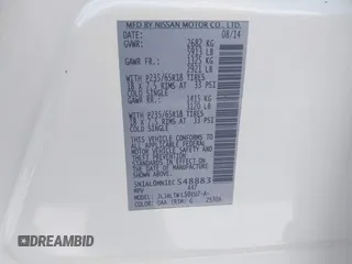 2014 Infiniti QX60 with VIN 5N1AL0MN1EC548883, listed as a IAAI auction lot 41965454 with 119,324 mi miles. Bid and sale history available at carsss.com. Image 9.