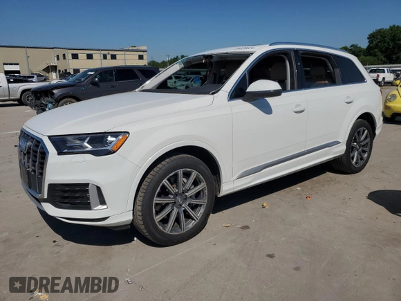 2020 Audi Q7 Premium with VIN WA1AJAF72LD011195, listed as a Copart auction lot 59028624 with 40,529 mi miles and Salvage Title. Bid and sale history available at carsss.com. Image 1.