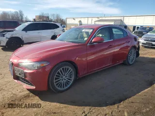 2017 Alfa Romeo Giulia Ti with VIN ZARFAEEN6H7553267, listed as a Copart auction lot 46573385 with 74,279 mi miles and Salvage Title. Bid and sale history available at carsss.com. Image 1.