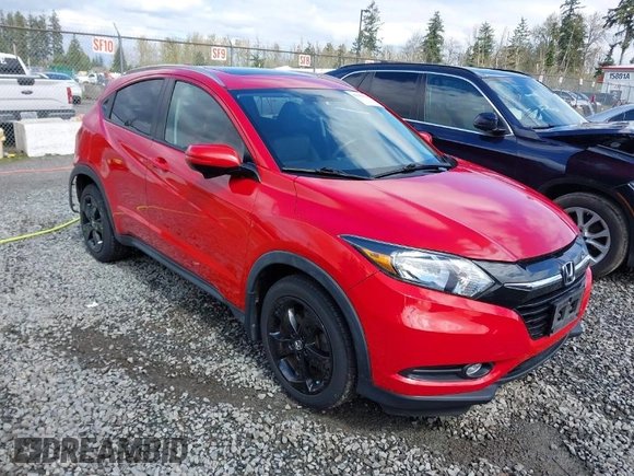 2016 Honda HR-V EX-L w/Navi with VIN 3CZRU6H79GM730152, listed as a IAAI auction lot 42003629 with 82,037 mi miles. Bid and sale history available at carsss.com. Image 1.