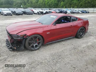 2016 Ford Mustang GT with VIN 1FA6P8CF8G5258919, listed as a Copart auction lot 56759495 with 38,393 mi miles and Salvage title. Bid and sale history available at DreamBid. Image 1.