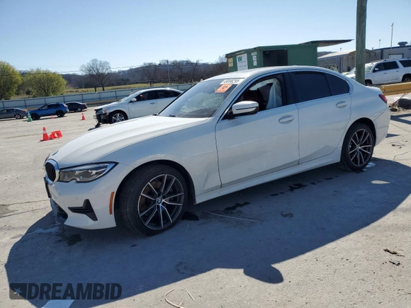 2020 BMW 3 Series 330i xDrive with VIN WBA5R7C02LFH45396, listed as a Copart auction lot 49898295 with 0 mi miles and Salvage Title. Bid and sale history available at carsss.com. Image 1.