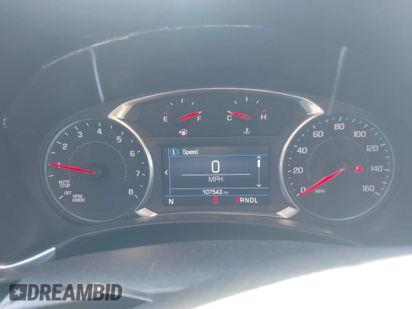2019 Chevrolet Equinox LT with VIN 2GNAXUEV4K6187658, listed as a IAAI auction lot 41552383 with 107,543 mi miles and . Bid and sale history available at DreamBid. Image 7.