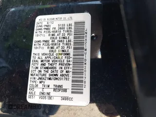 2013 Nissan Murano SL with VIN JN8AZ1MU1DW201782, listed as a IAAI auction lot 41653993 with 134,976 mi miles. Bid and sale history available at carsss.com. Image 9.