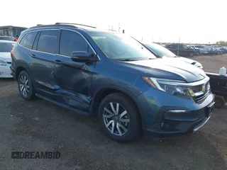 2021 Honda Pilot EX with VIN 5FNYF5H3XMB043779, listed as a IAAI auction lot 42384802 with 36,269 mi miles and . Bid and sale history available at DreamBid. Image 1.