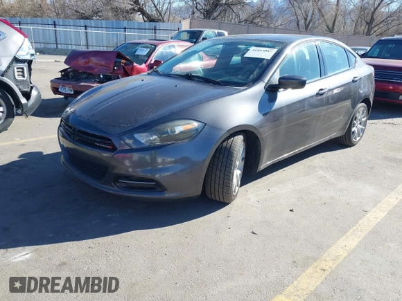 2014 Dodge Dart SXT with VIN 1C3CDFBB2ED741760, listed as a IAAI auction lot 41883587 with 145,508 mi miles. Bid and sale history available at carsss.com. Image 2.