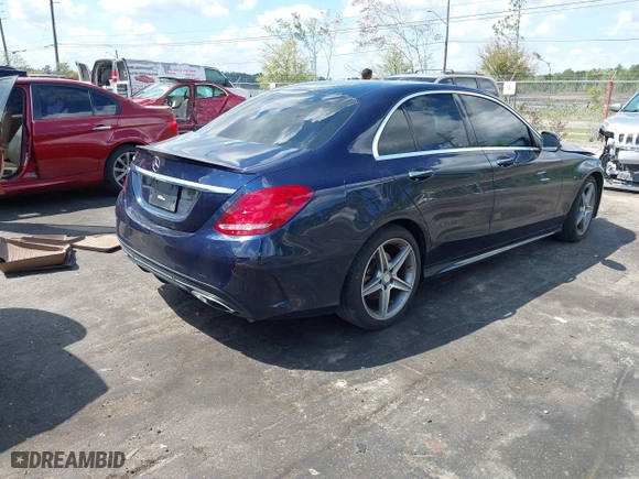 2015 Mercedes-Benz C-Class C 300 with VIN 55SWF4JB2FU088476, listed as a IAAI auction lot 41913454 with 145,179 mi miles. Bid and sale history available at carsss.com. Image 4.