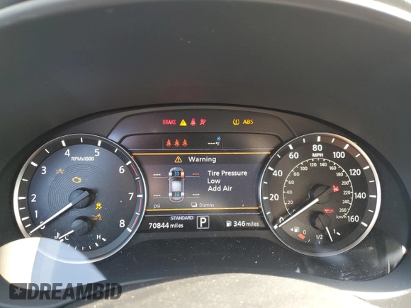 2022 Infiniti QX50 Pure with VIN 3PCAJ5AB8NF111516, listed as a Copart auction lot 84833324 with 70,844 mi miles and Salvage title. Bid and sale history available at DreamBid. Image 9.