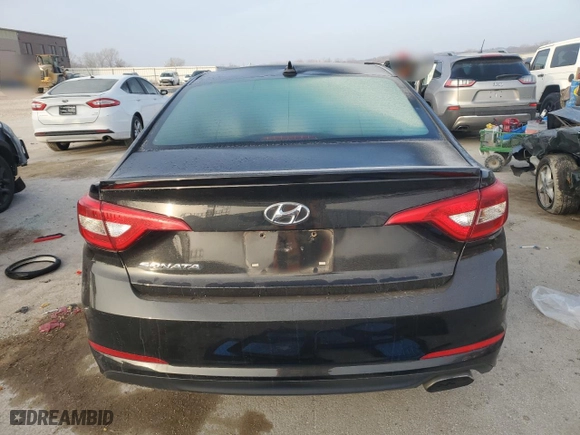 2016 Hyundai Sonata 2.4L SE with VIN 5NPE24AF3GH319027, listed as a Copart auction lot 86310354 with 130,305 mi miles and Salvage Title. Bid and sale history available at carsss.com. Image 6.