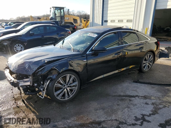 2019 Audi A6 Premium Plus with VIN WAUL2BF28KN068447, listed as a Copart auction lot 48252955 with 93,041 mi miles and Salvage Title. Bid and sale history available at carsss.com. Image 1.