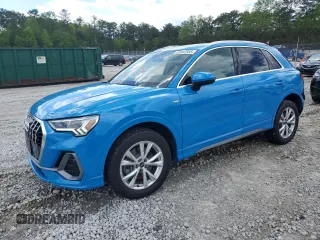 2023 Audi Q3 S line Premium with VIN WA1DECF37P1038071, listed as a Copart auction lot 52602355 with 44,479 mi miles and Salvage title. Bid and sale history available at DreamBid. Image 1.