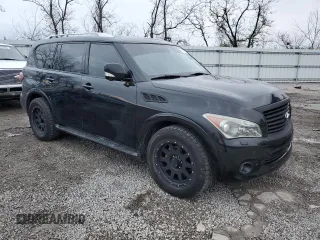 2011 Infiniti QX56 7-passenger with VIN JN8AZ2NE9B9006375, listed as a Copart auction lot 81569174 with 186,785 mi miles and Clean Title. Bid and sale history available at carsss.com. Image 4.