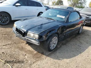 1998 BMW 3 Series 323ic with VIN WBABJ7321WEA17056, listed as a Copart auction lot 75431624 with 189,710 mi miles and Salvage Title. Bid and sale history available at carsss.com. Image 1.