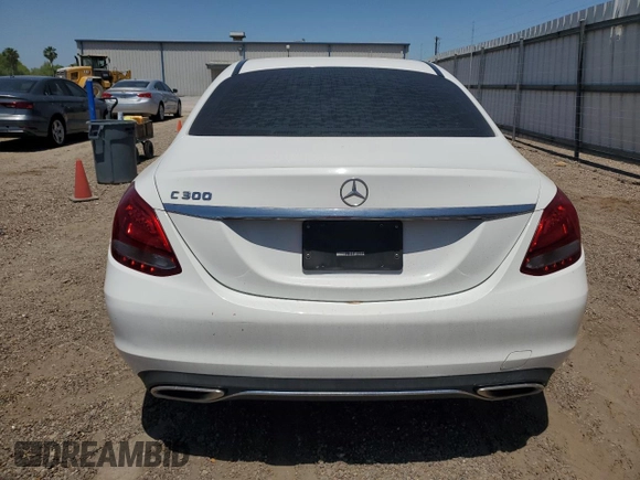 2017 Mercedes-Benz C 300 with VIN 55SWF4JB7HU222188, listed as a Copart auction lot 52375415 with 81,437 mi miles and Salvage title. Bid and sale history available at DreamBid. Image 6.