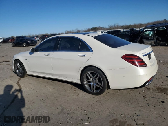 2018 Mercedes-Benz S 560 with VIN WDDUG8DB0JA380210, listed as a Copart auction lot 42858285 with 111,984 mi miles and Salvage Title. Bid and sale history available at carsss.com. Image 2.