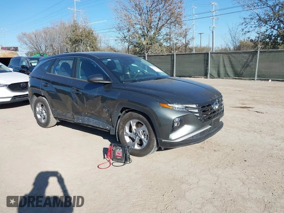 2022 Hyundai Tucson SE with VIN 5NMJA3AE4NH024581, listed as a IAAI auction lot 41725035 with 49,696 mi miles and . Bid and sale history available at carsss.com. Image 1.