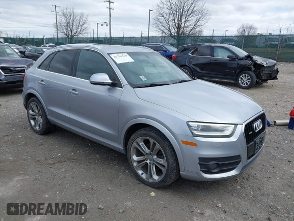 2015 Audi Q3 Premium Plus with VIN WA1EFCFS2FR006458, listed as a IAAI auction lot 41734169 with 102,783 mi miles and . Bid and sale history available at DreamBid. Image 1.