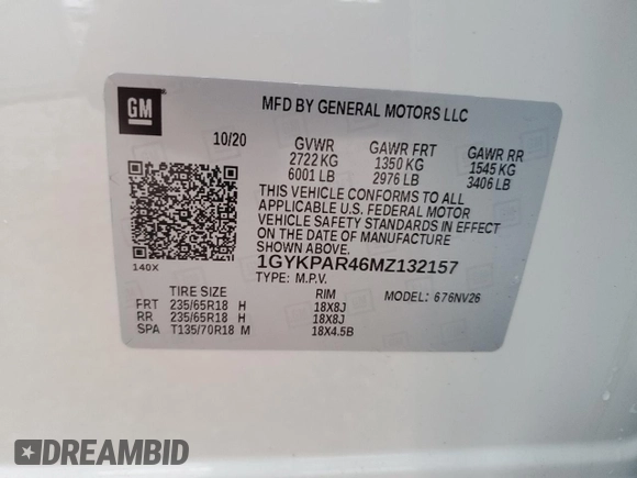 2021 Cadillac XT6 Luxury z VIN 1GYKPAR46MZ132157, wystawiony jako Copart lot #83911054 z przebiegiem 59 473 mil mil oraz Czysty tytuł • Clean title. Historia ofert i sprzedaży dostępna na DreamBid. Obrazek 13.